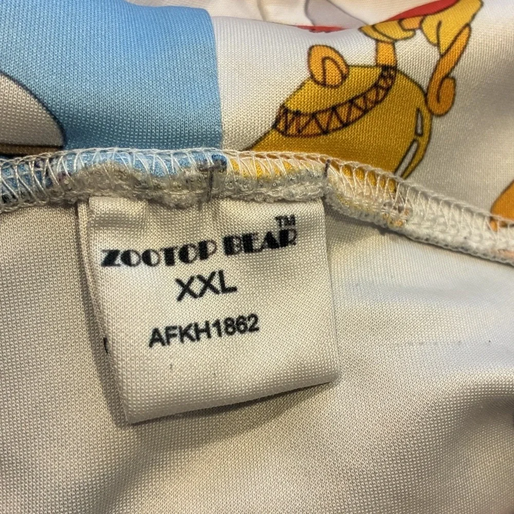 Zootop Bear Disney Characters All Over Print Hoodie‎ Size XXL